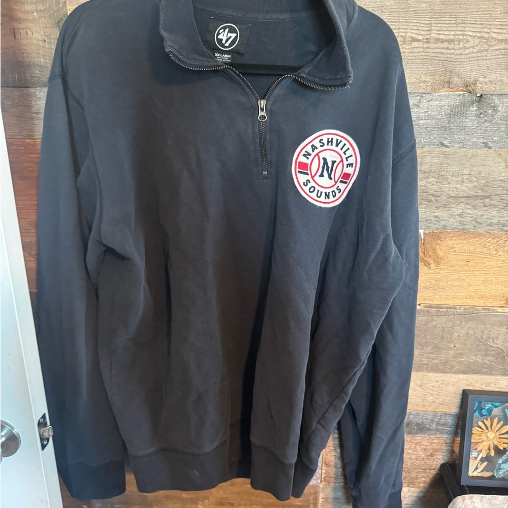 ⚾ ’47 Brand Nashville Sounds Quarter-Zip Pullover – Size XXL